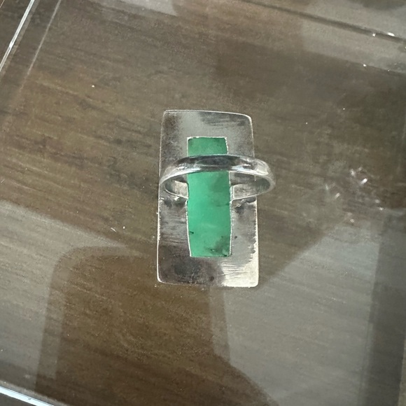 925 Silver and Turquoise Statement Ring size 8 - Picture 4 of 6